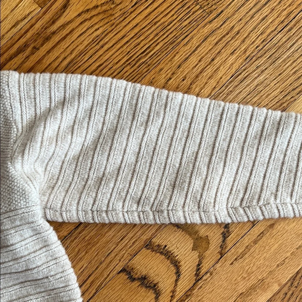 Cozy Cream Turtleneck Ribbed Knit Sweater